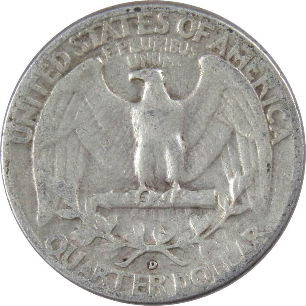1948 D Washington Quarter F Fine 90% Silver 25c US Coin Collectible