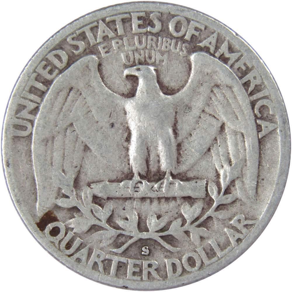 1948 S Washington Quarter F Fine 90% Silver 25c US Coin Collectible
