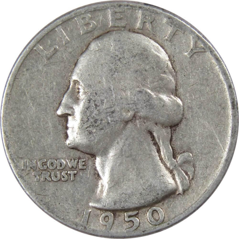 1950 Washington Quarter G Good 90% Silver 25c US Coin Collectible - Washington Quarters for Sale - Profile Coins &amp; Collectibles