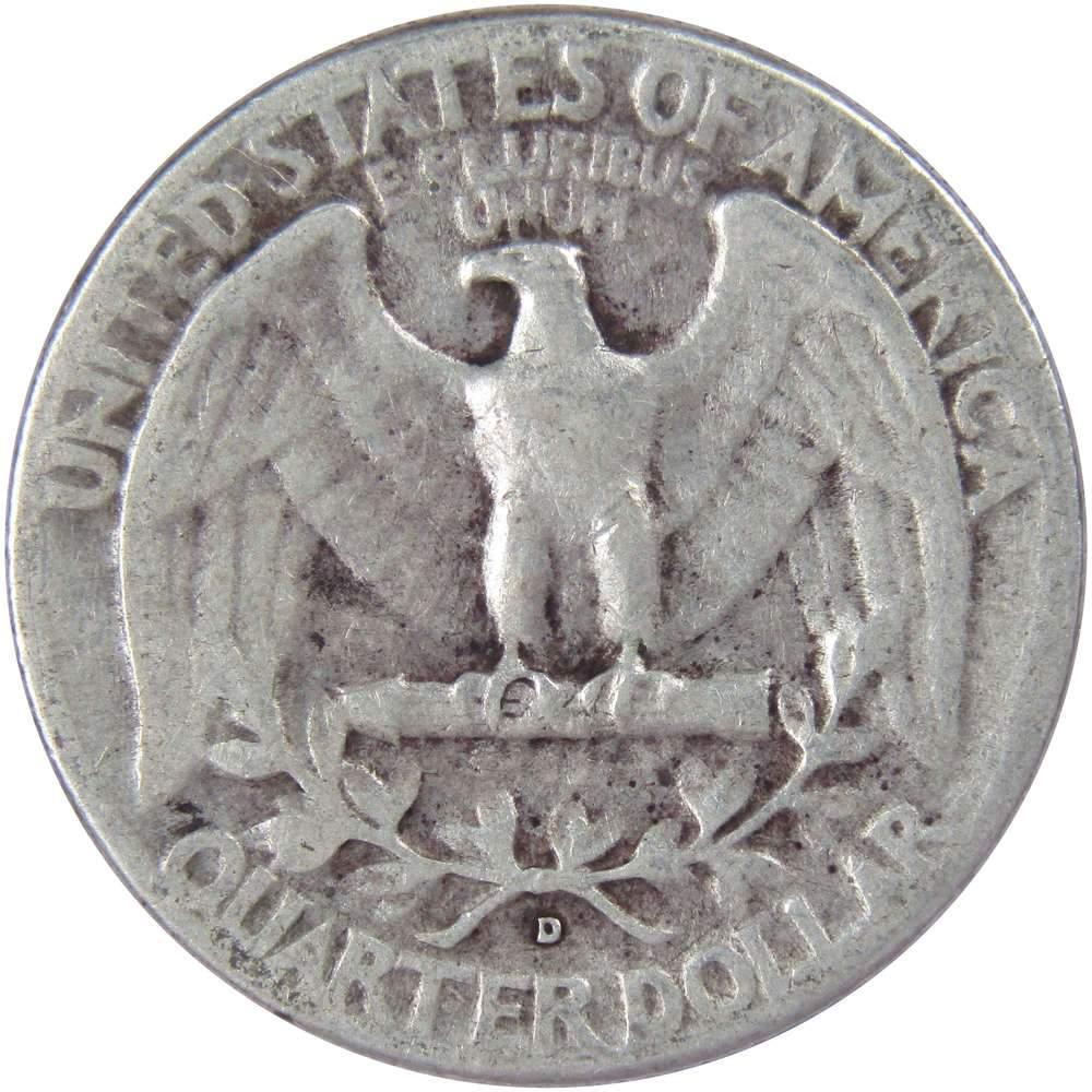 1950 D Washington Quarter AG About Good 90% Silver 25c US Coin Collectible