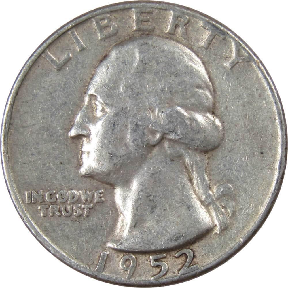 1952 Washington Quarter AG About Good 90% Silver 25c US Coin Collectible