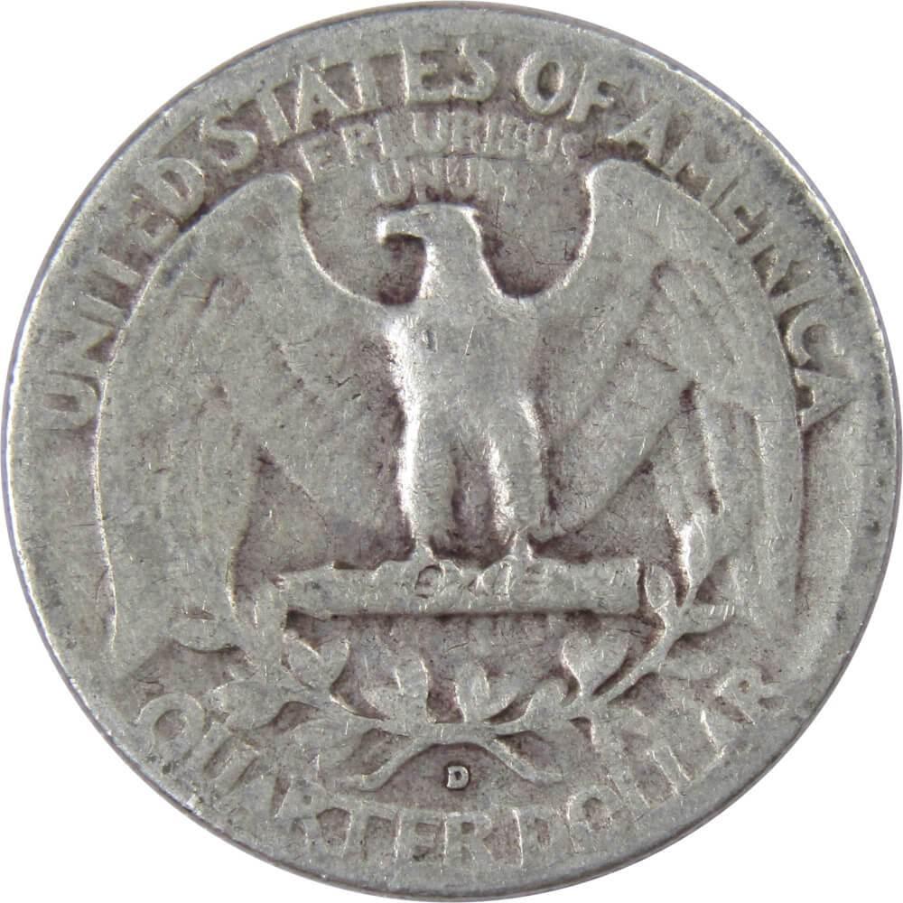 1952 D Washington Quarter G Good 90% Silver 25c US Coin Collectible