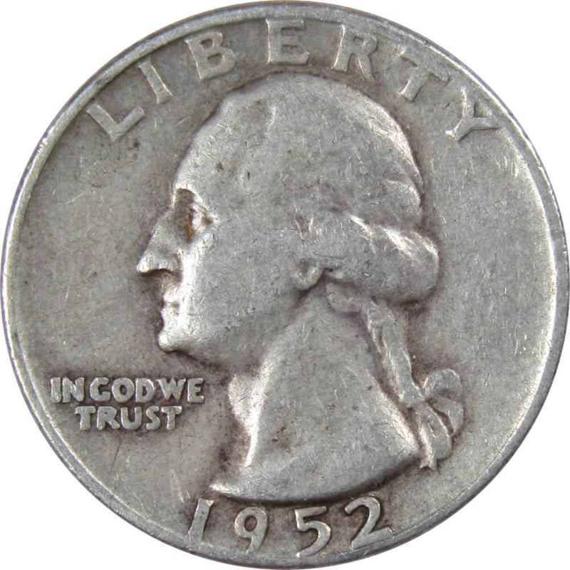 1952 D Washington Quarter F Fine 90% Silver 25c US Coin Collectible - Washington Quarters for Sale - Profile Coins &amp; Collectibles