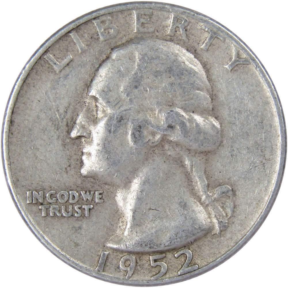 1952 D Washington Quarter VF Very Fine 90% Silver 25c US Coin Collectible