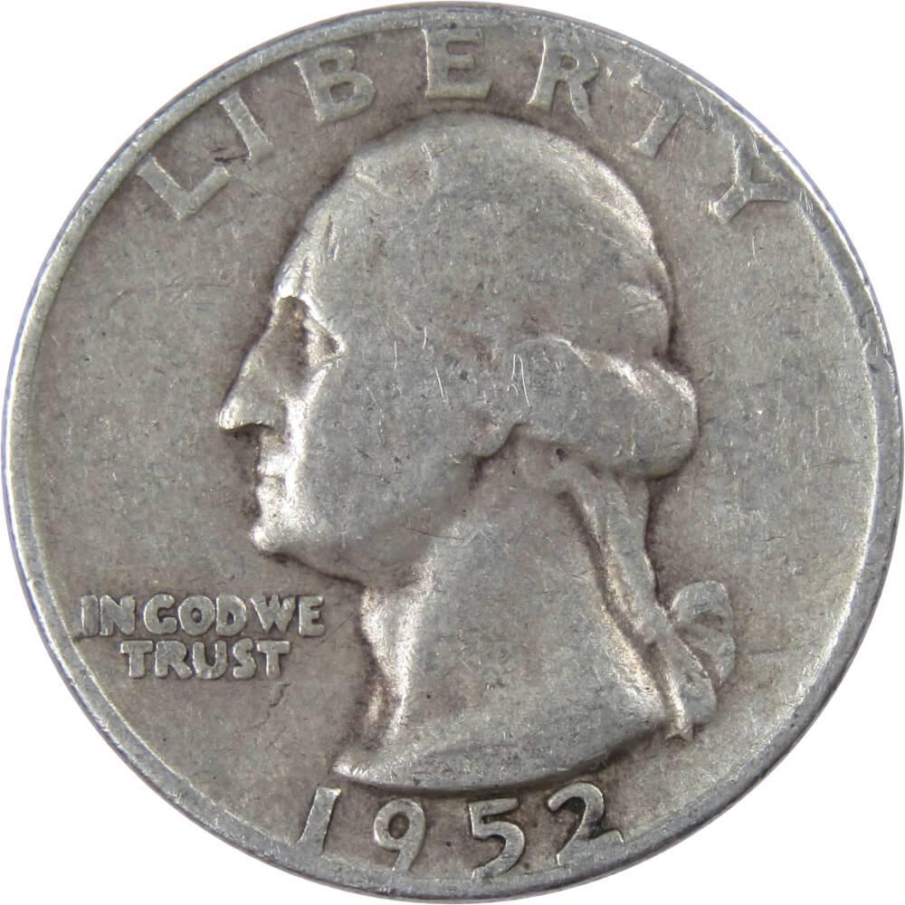 1952 D Washington Quarter AG About Good 90% Silver 25c US Coin Collectible