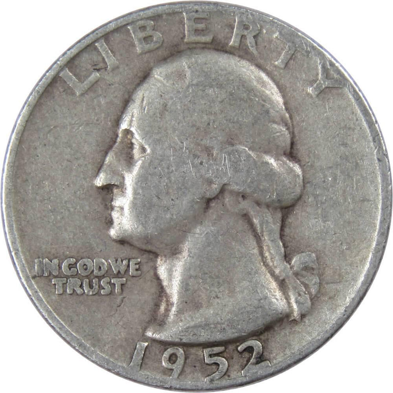 1952 D Washington Quarter AG About Good 90% Silver 25c US Coin Collectible - Washington Quarters for Sale - Profile Coins &amp; Collectibles