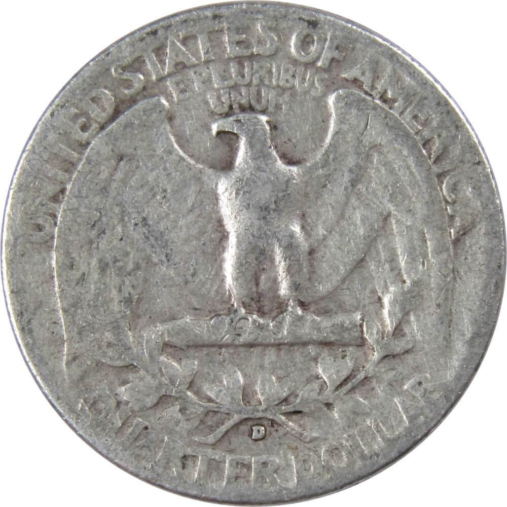 1952 D Washington Quarter AG About Good 90% Silver 25c US Coin Collectible