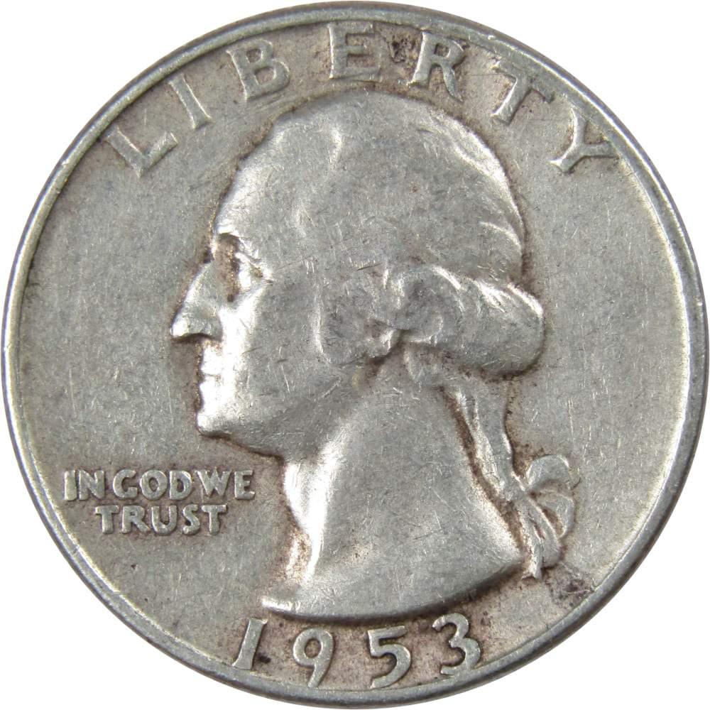 1953 Washington Quarter VF Very Fine 90% Silver 25c US Coin Collectible