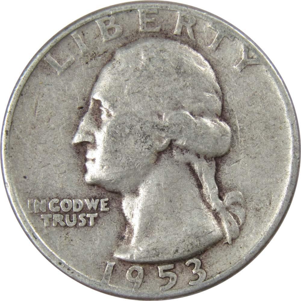 1953 D Washington Quarter VG Very Good 90% Silver 25c US Coin Collectible