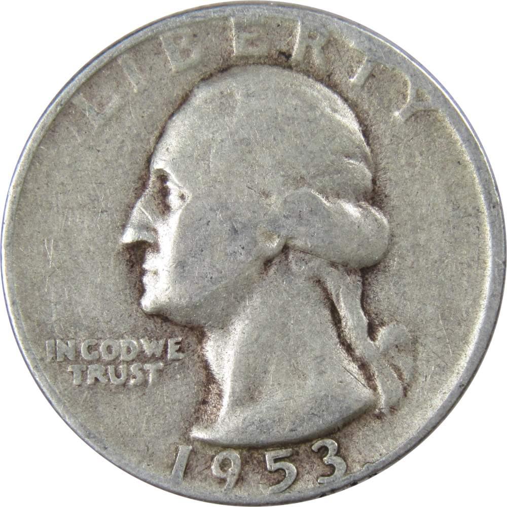 1953 S Washington Quarter VG Very Good 90% Silver 25c US Coin Collectible