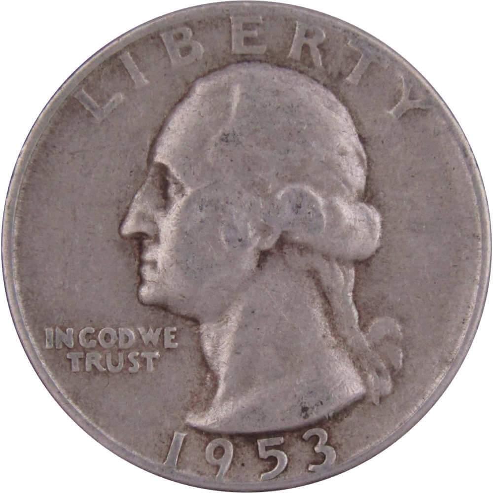 1953 S Washington Quarter VF Very Fine 90% Silver 25c US Coin Collectible