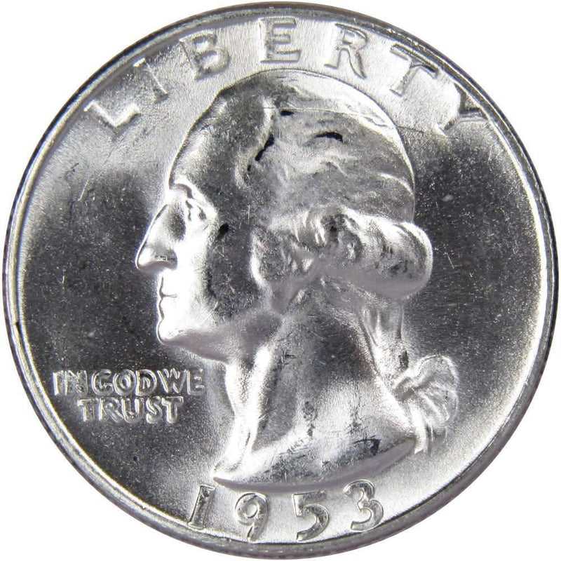 1953 S Washington Quarter BU Uncirculated Mint State 90% Silver 25c US Coin - Profile Coins & Collectibles 