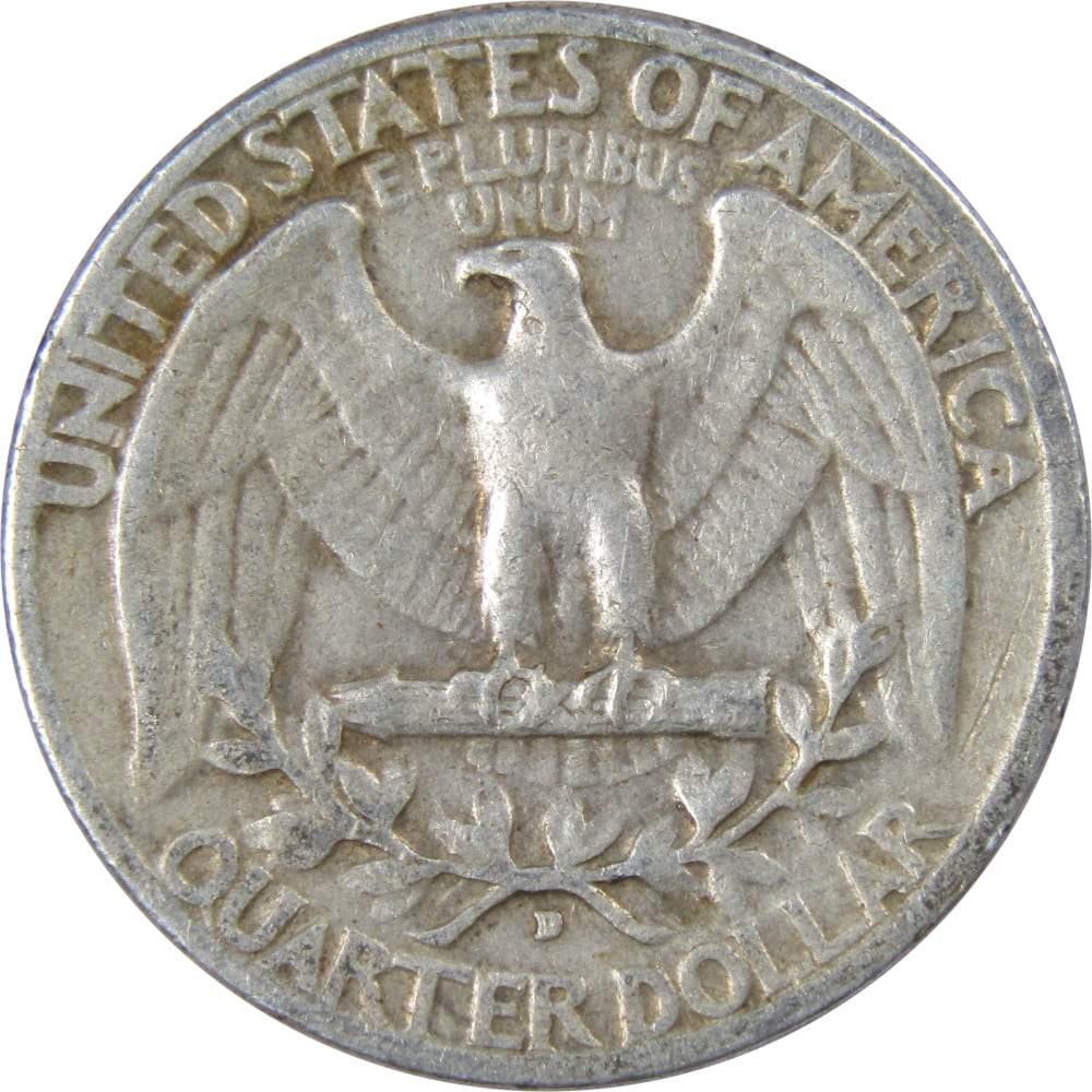 1954 D Washington Quarter F Fine 90% Silver 25c US Coin Collectible