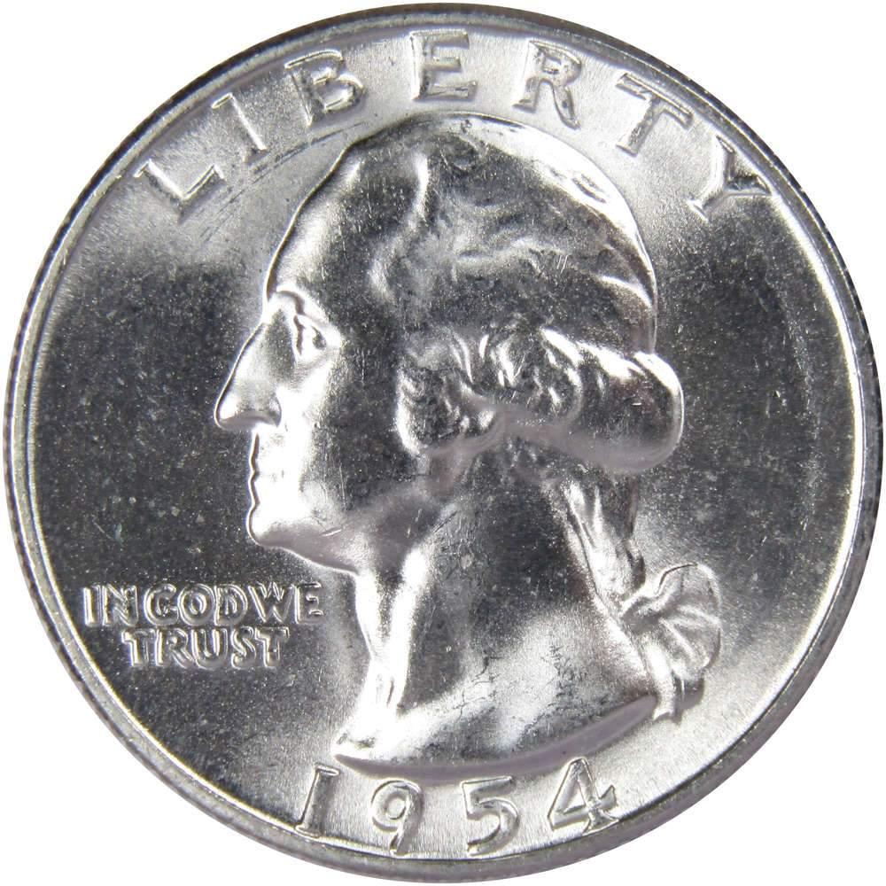 1954 S Washington Quarter BU Uncirculated Mint State 90% Silver 25c US Coin