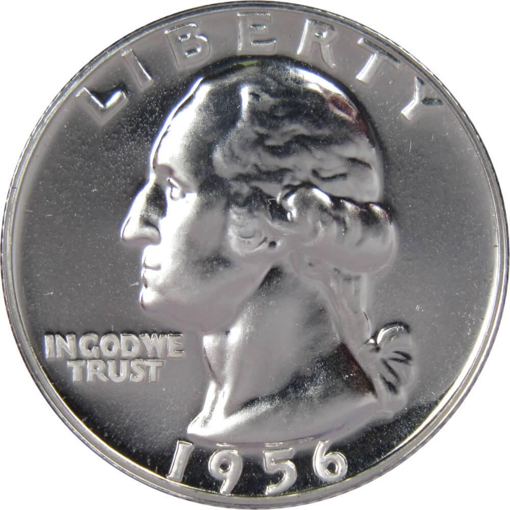 1956 Washington Quarter Choice Proof 90% Silver 25c US Coin Collectible
