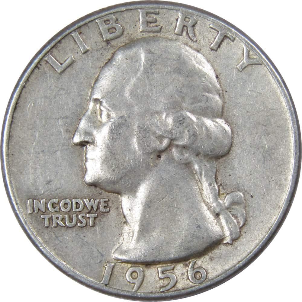 1956 Washington Quarter AG About Good 90% Silver 25c US Coin Collectible