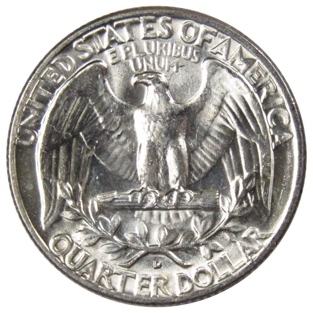 1956 D Washington Quarter BU Uncirculated Mint State 90% Silver 25c US Coin