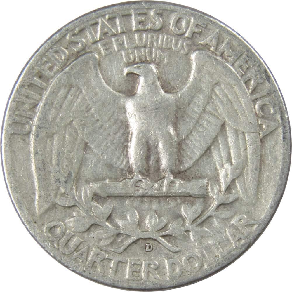 1956 D Washington Quarter AG About Good 90% Silver 25c US Coin Collectible