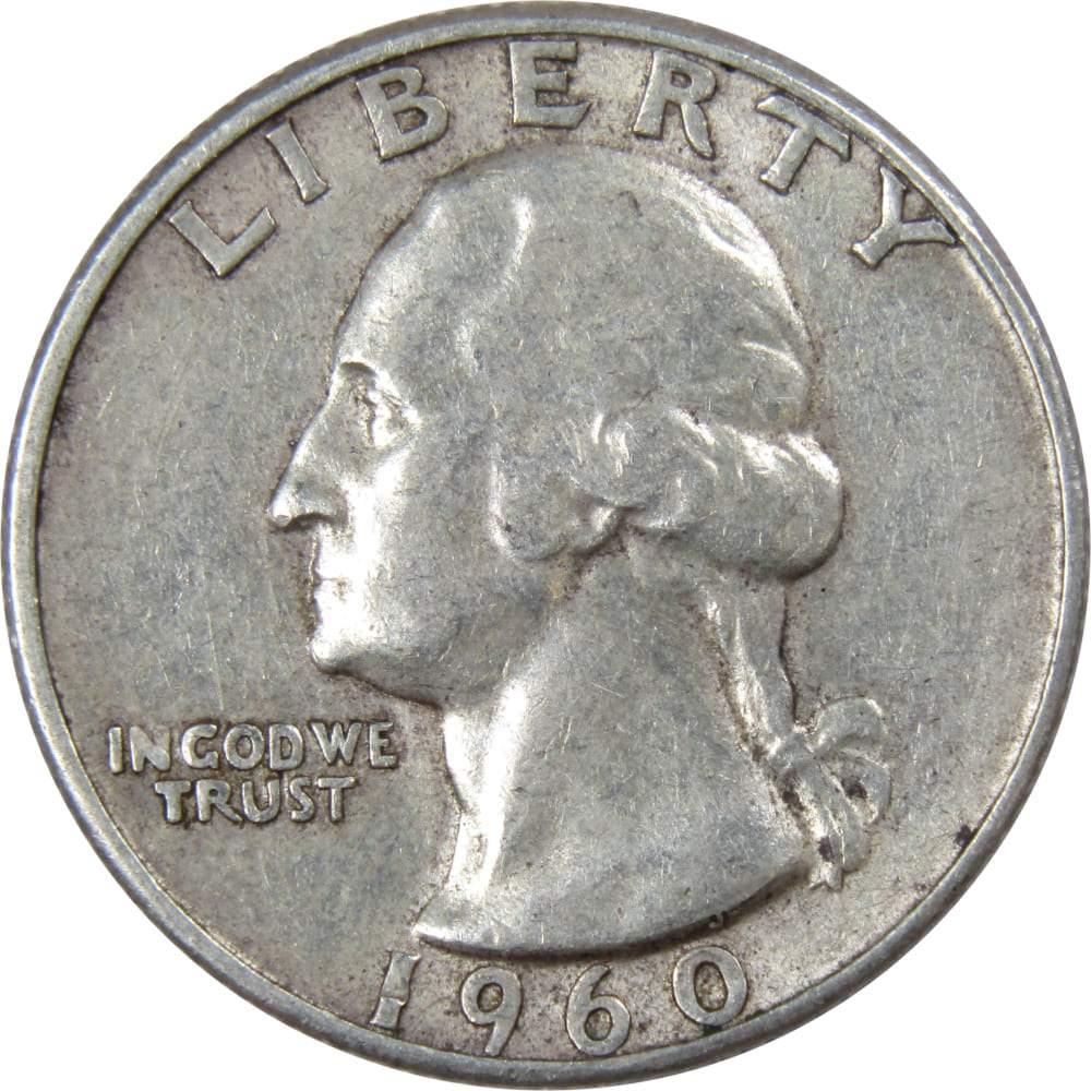 1960 Washington Quarter 90% Silver 25c US Coin Collectible AG About Good