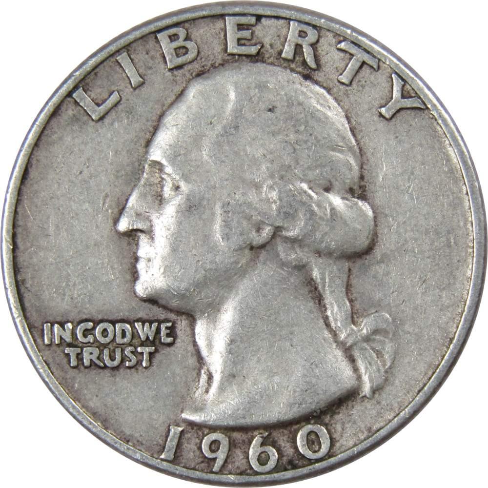1960 D Washington Quarter AG About Good 90% Silver 25c US Coin Collectible