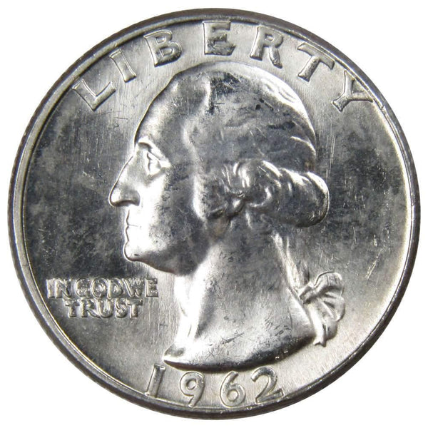 1962 D Washington Quarter BU Uncirculated Mint State 90% Silver 25c US Coin - Washington Quarters for Sale - Profile Coins &amp; Collectibles