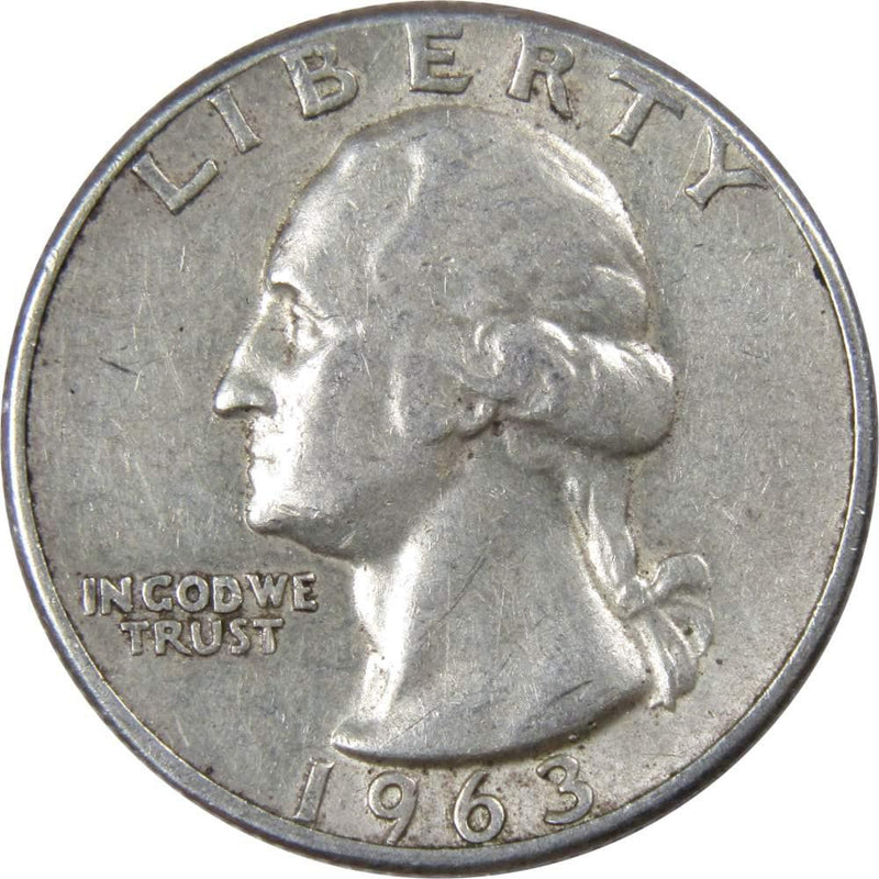 1963 Washington Quarter AG About Good 90% Silver 25c US Coin Collectible - Washington Quarters for Sale - Profile Coins &amp; Collectibles