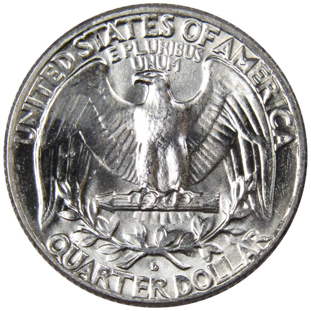 1963 D Washington Quarter BU Uncirculated Mint State 90% Silver 25c US Coin