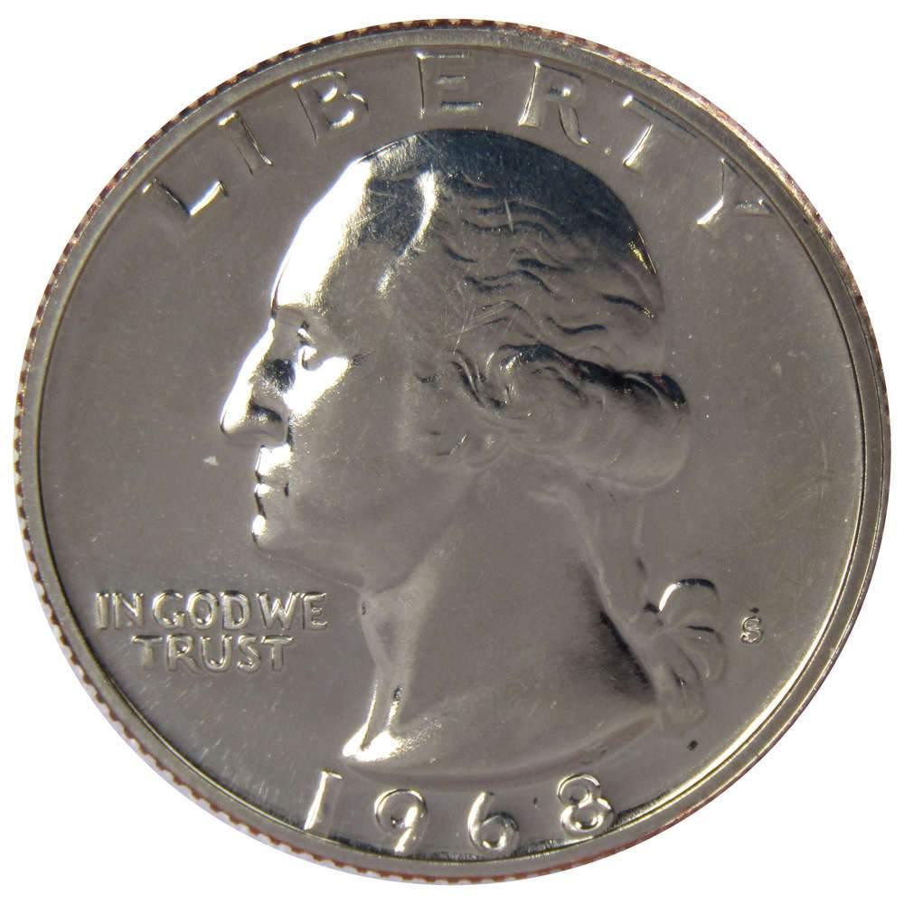 1968 S Washington Quarter Choice Proof 25c US Coin Collectible