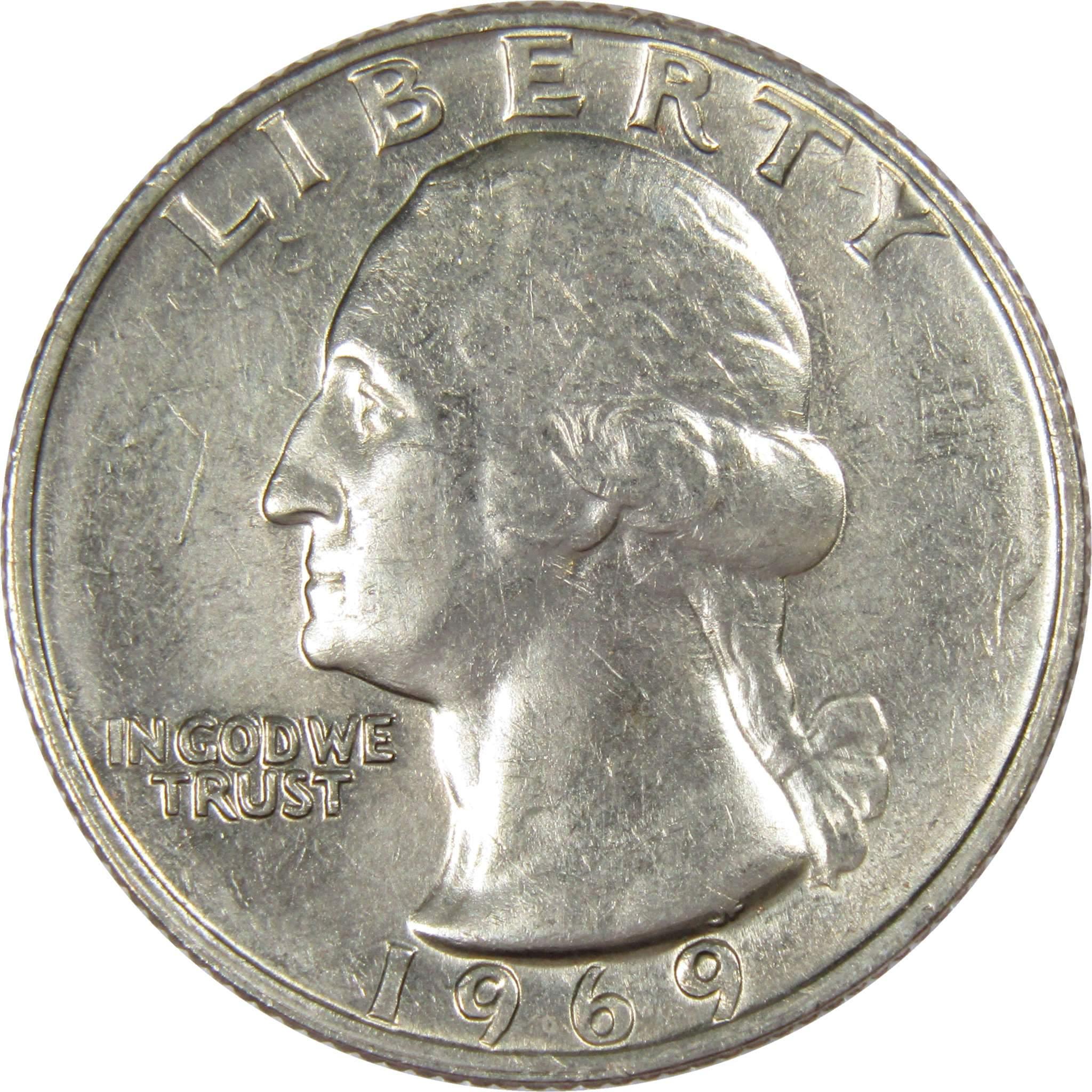 1969 Washington Quarter BU Uncirculated Mint State 25c US Coin Collectible