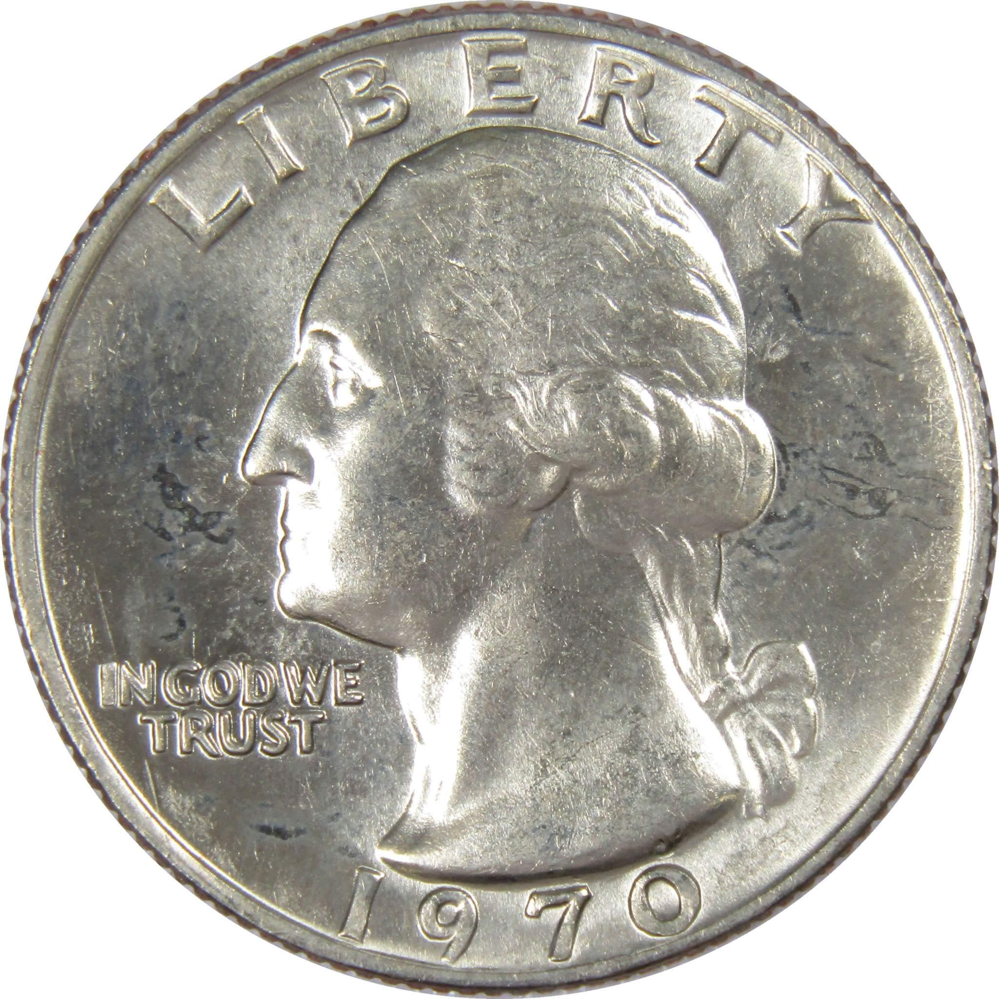 1970 Washington Quarter BU Uncirculated Mint State 25c US Coin Collectible