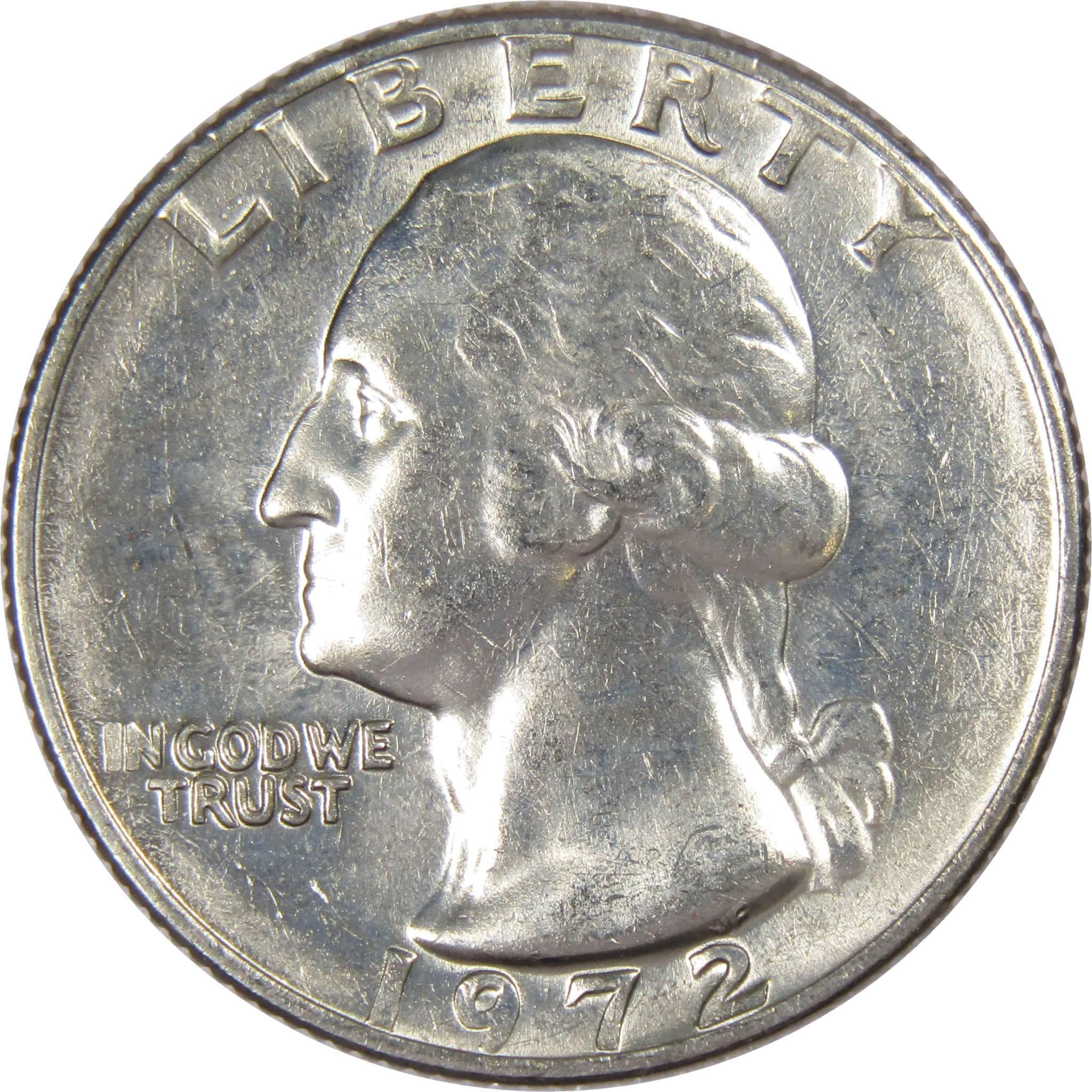 1972 Washington Quarter BU Uncirculated Mint State 25c US Coin Collectible
