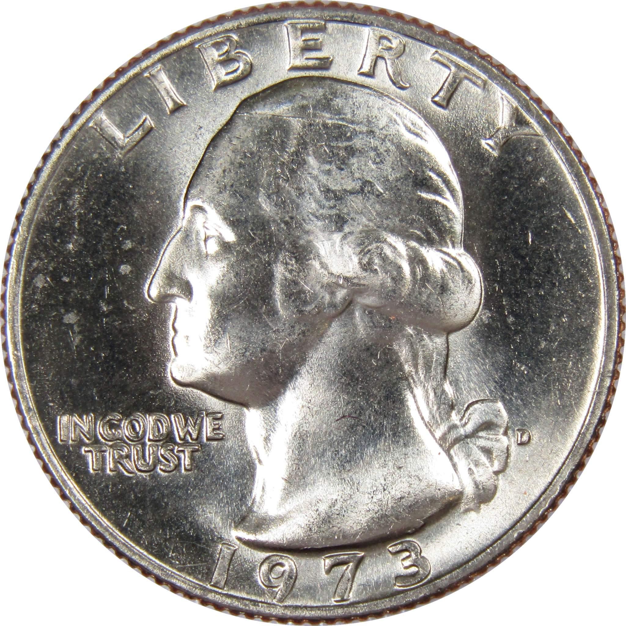 1973 D Washington Quarter BU Uncirculated Mint State 25c US Coin Collectible