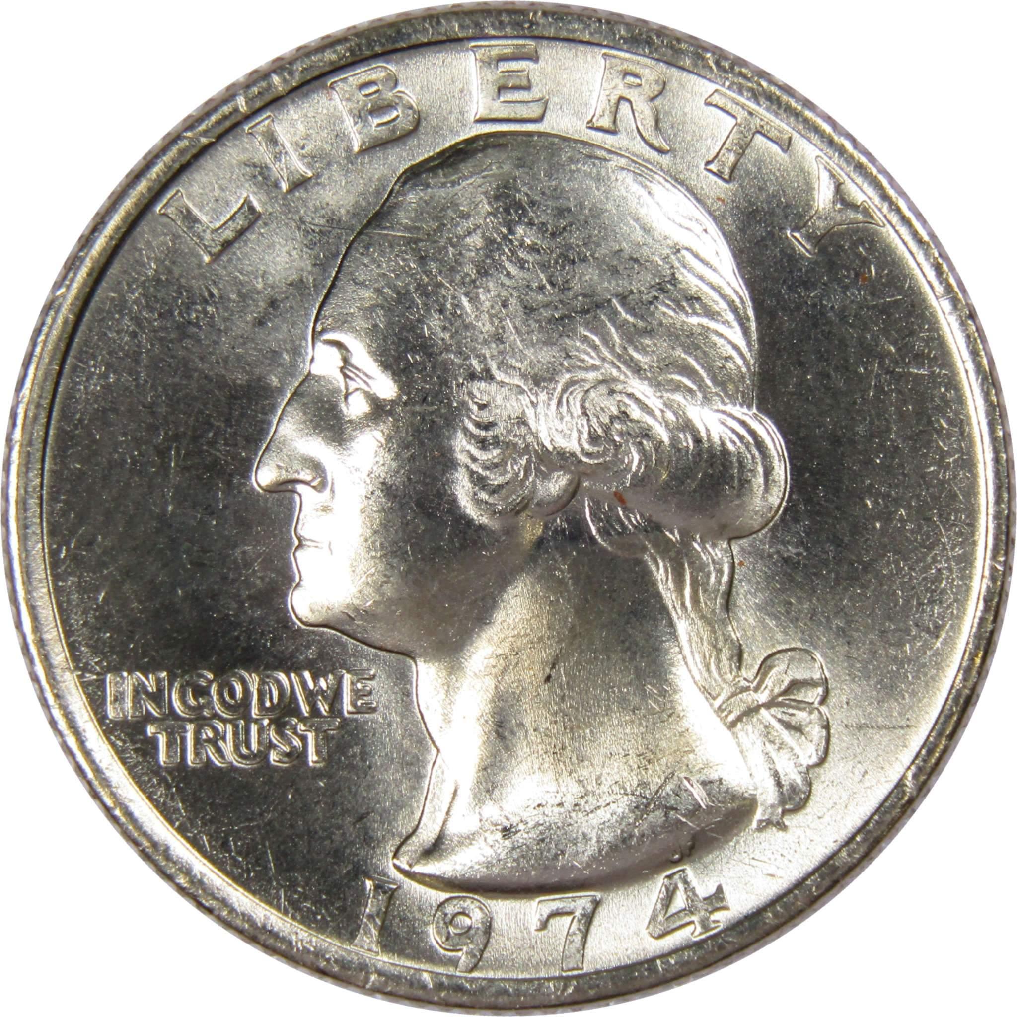 1974 Washington Quarter BU Uncirculated Mint State 25c US Coin Collectible