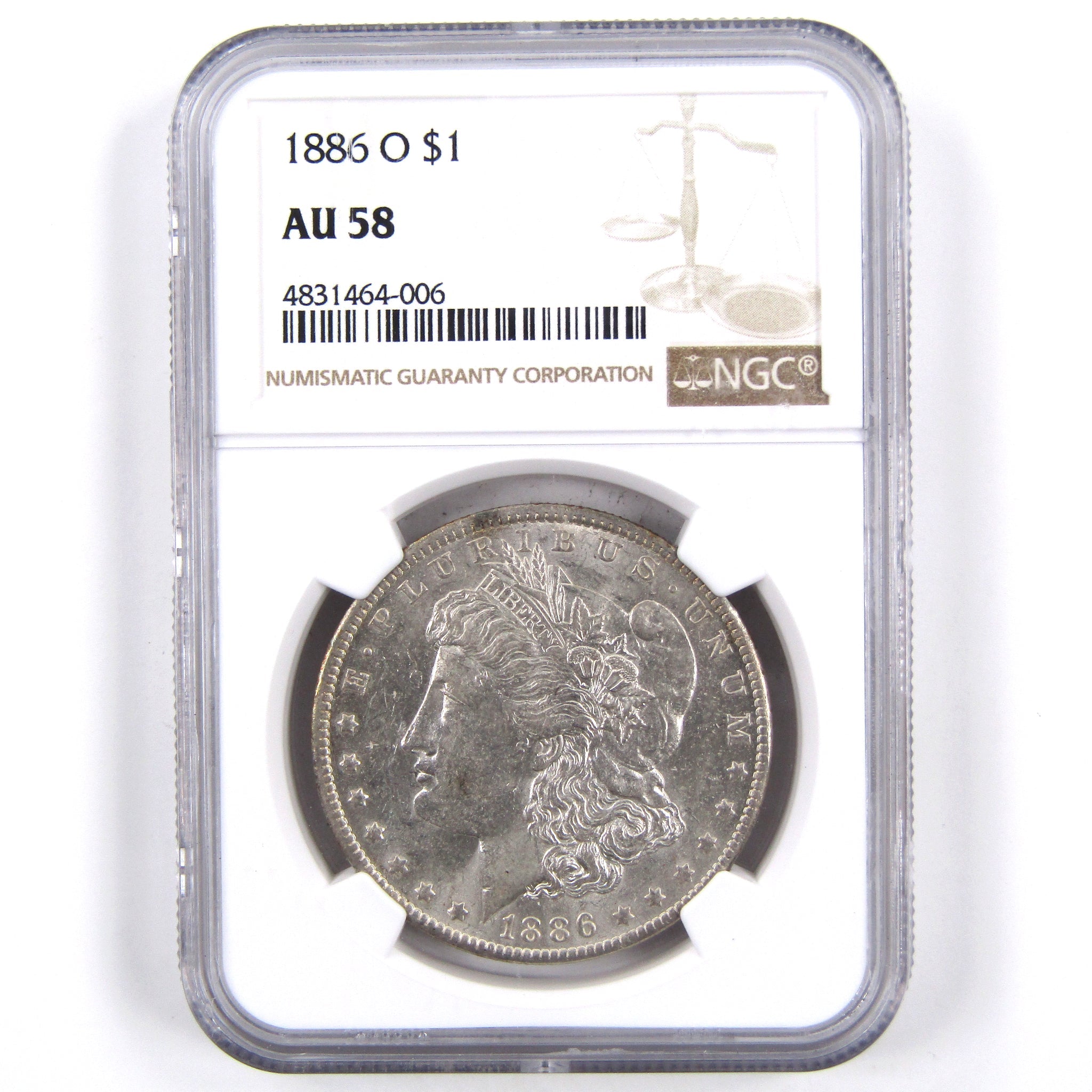 1886 O Morgan Dollar AU 58 NGC 90% Silver US Coin SKU:I2649 - Morgan coin - Morgan silver dollar - Morgan silver dollar for sale - Profile Coins &amp; Collectibles