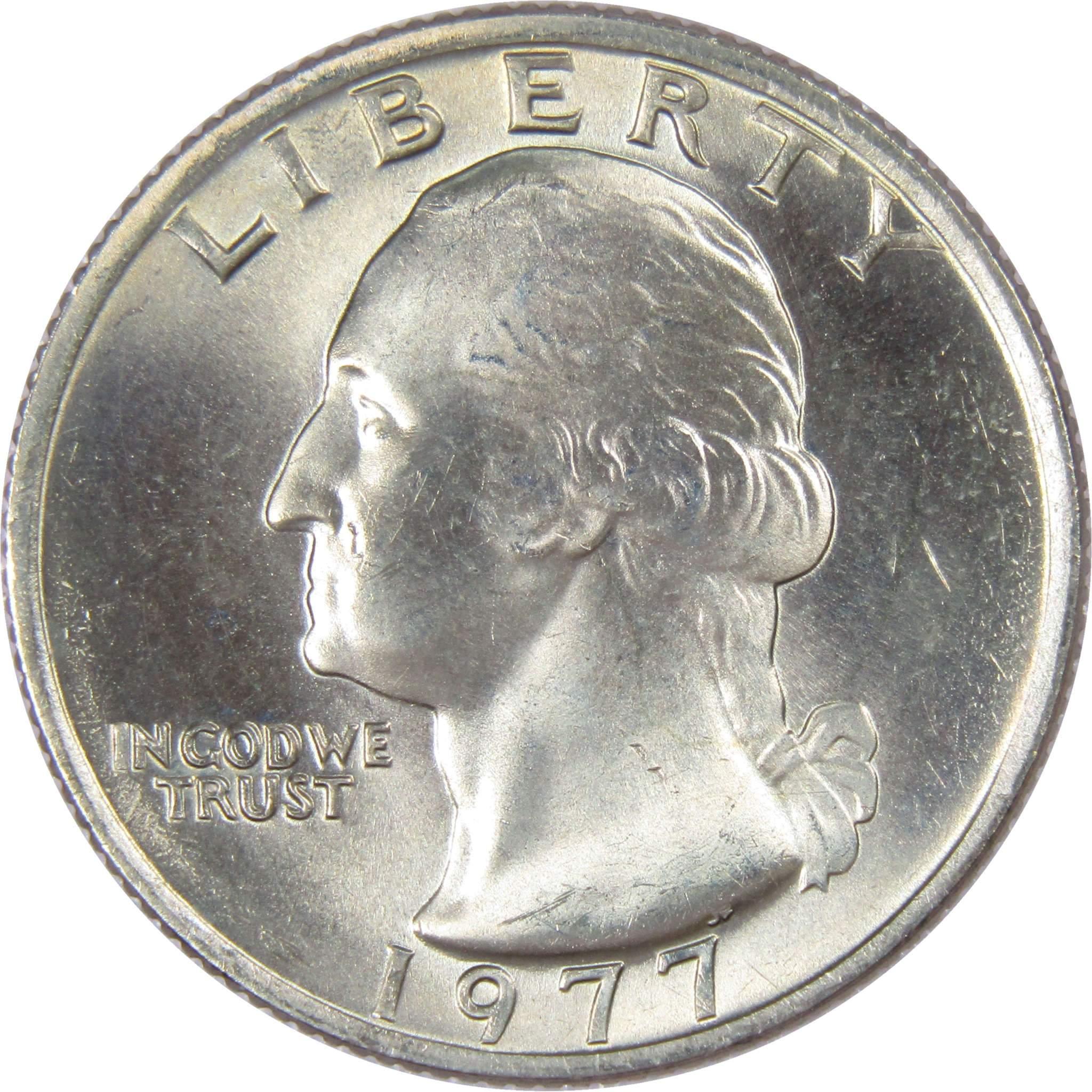 1977 Washington Quarter BU Uncirculated Mint State 25c US Coin Collectible