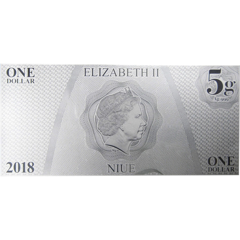 2018 Niue Star Trek Original Series McCoy 5g .999 Fine Silver $1 Coin Note - Profile Coins & Collectibles 