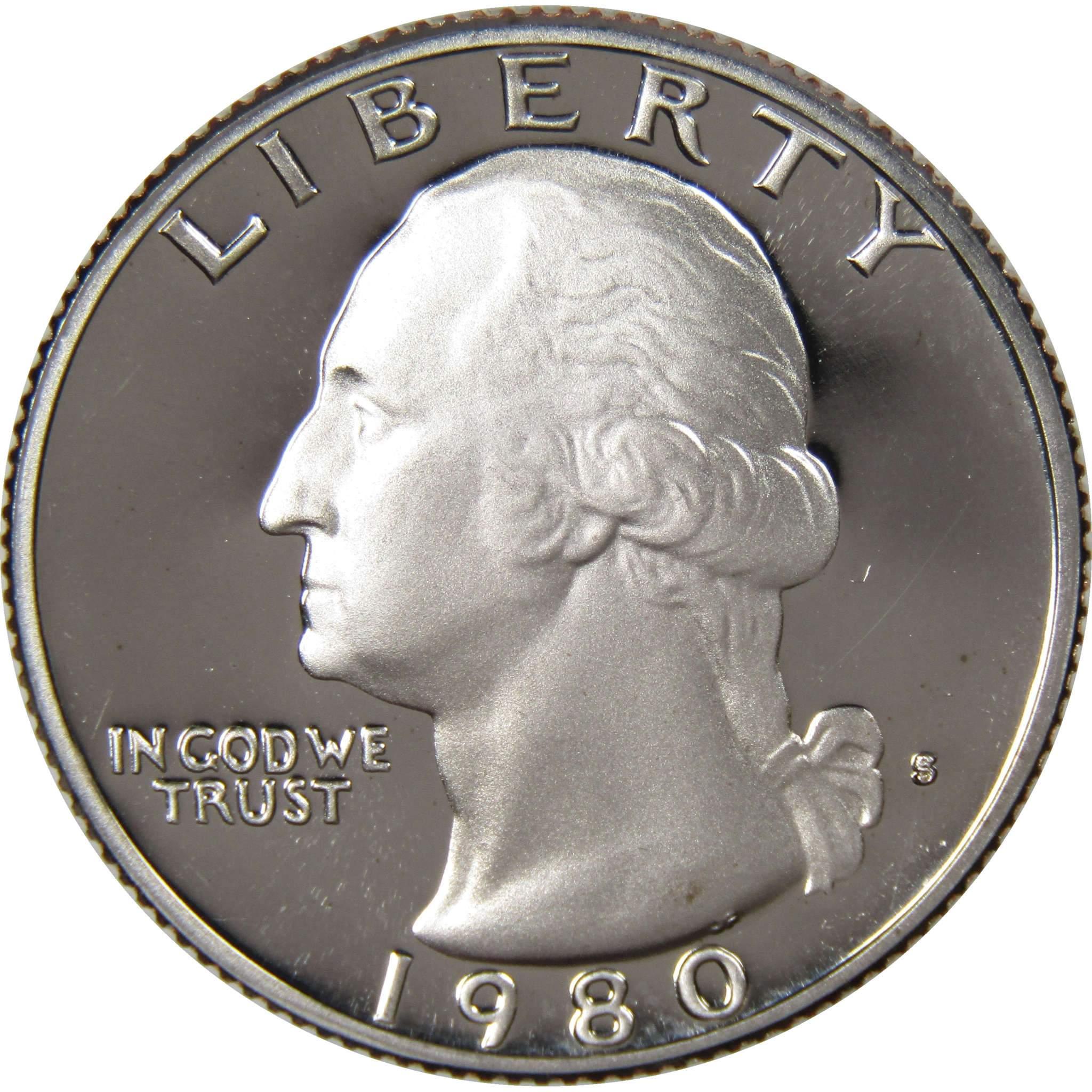 1980 S Washington Quarter Choice Proof 25c US Coin Collectible
