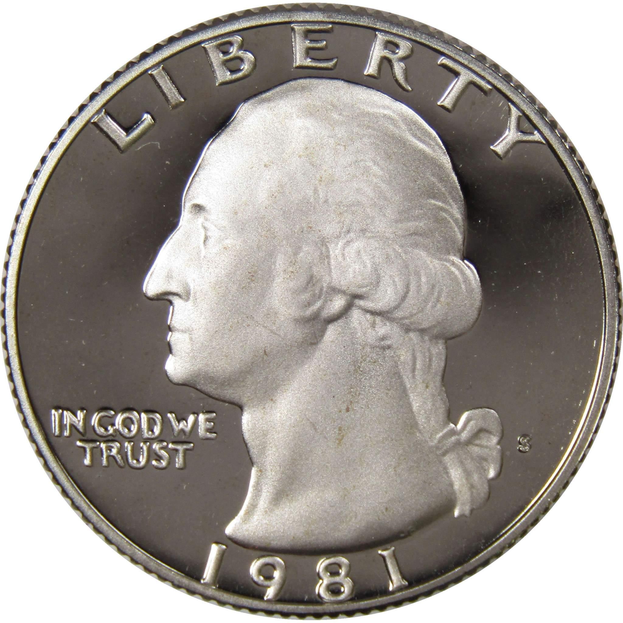1981 S Type 1 Washington Quarter Choice Proof 25c US Coin Collectible