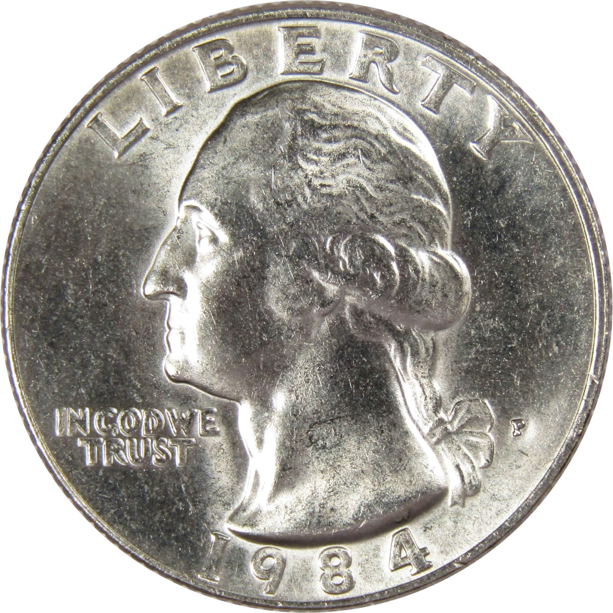 1984 P Washington Quarter BU Uncirculated Mint State 25c US Coin Collectible