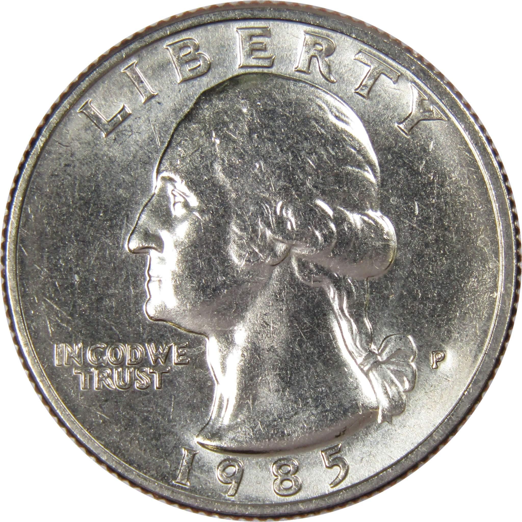 1985 P Washington Quarter BU Uncirculated Mint State 25c US Coin Collectible