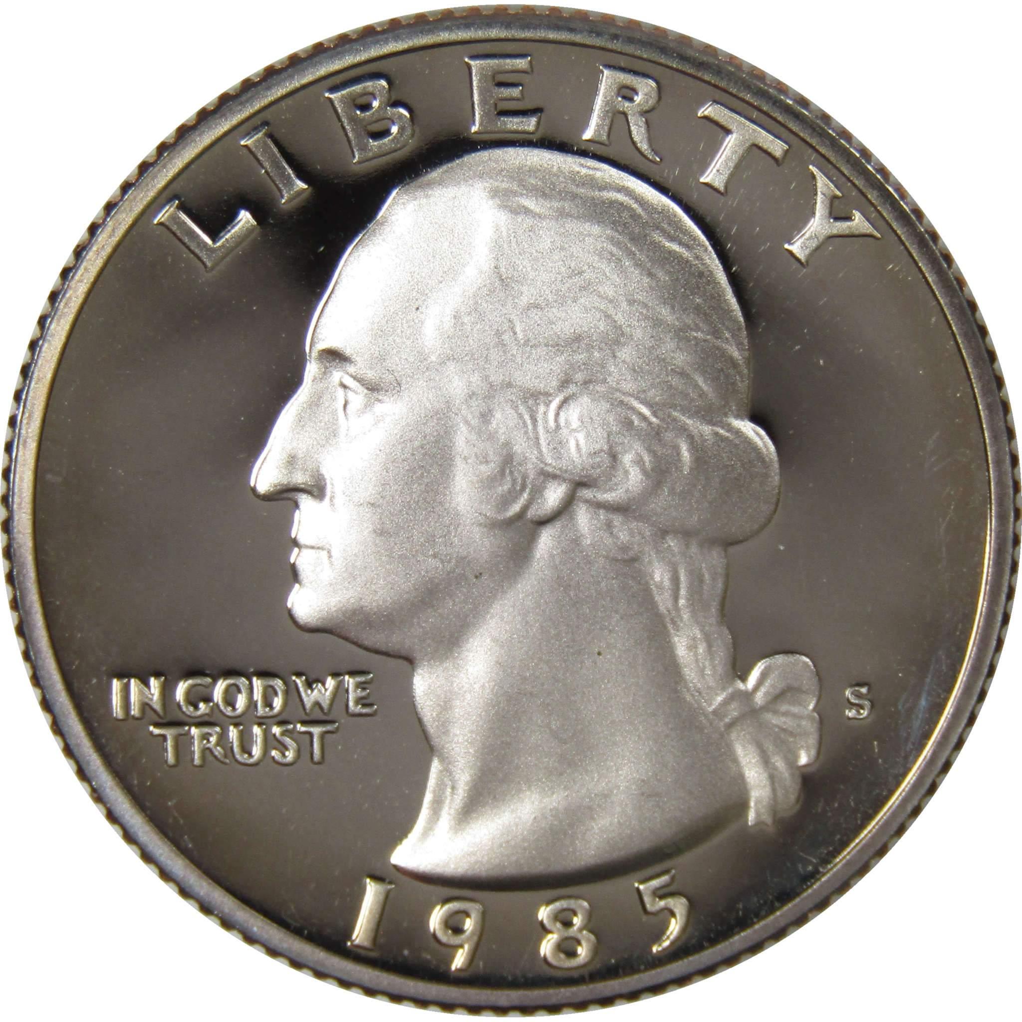 1985 S Washington Quarter Choice Proof 25c US Coin Collectible