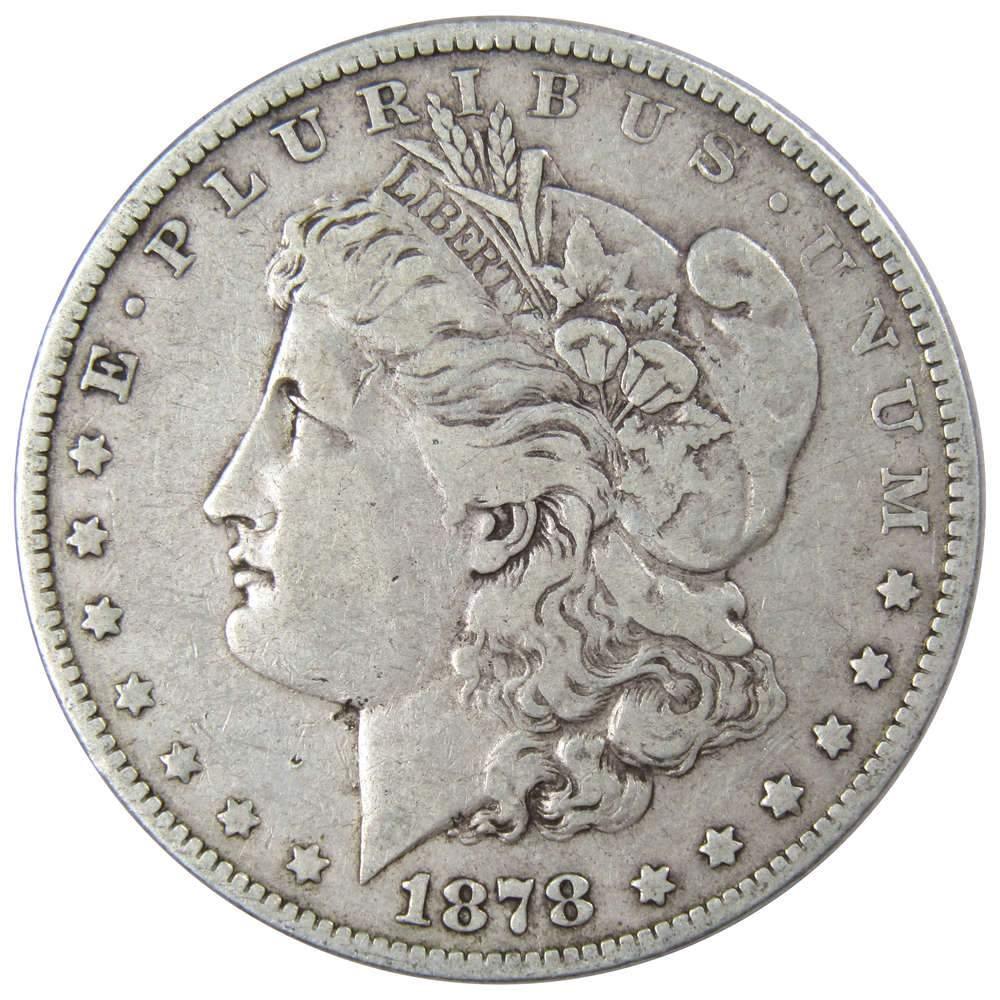 1878 7TF Rev 78 Morgan Dollar F Fine 90% Silver $1 US Coin Collectible - Morgan coin - Morgan silver dollar - Morgan silver dollar for sale - Profile Coins &amp; Collectibles