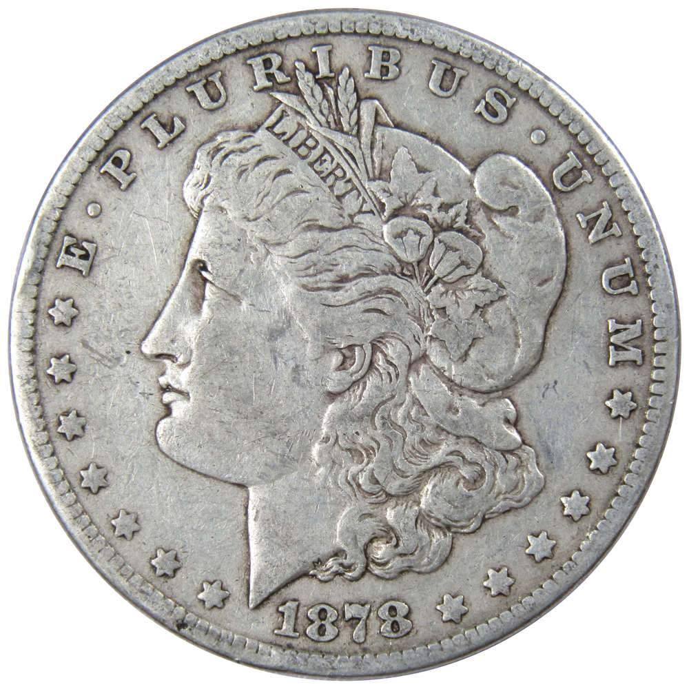 1878 7TF Rev 79 Morgan Dollar F Fine 90% Silver $1 US Coin Collectible - Morgan coin - Morgan silver dollar - Morgan silver dollar for sale - Profile Coins &amp; Collectibles