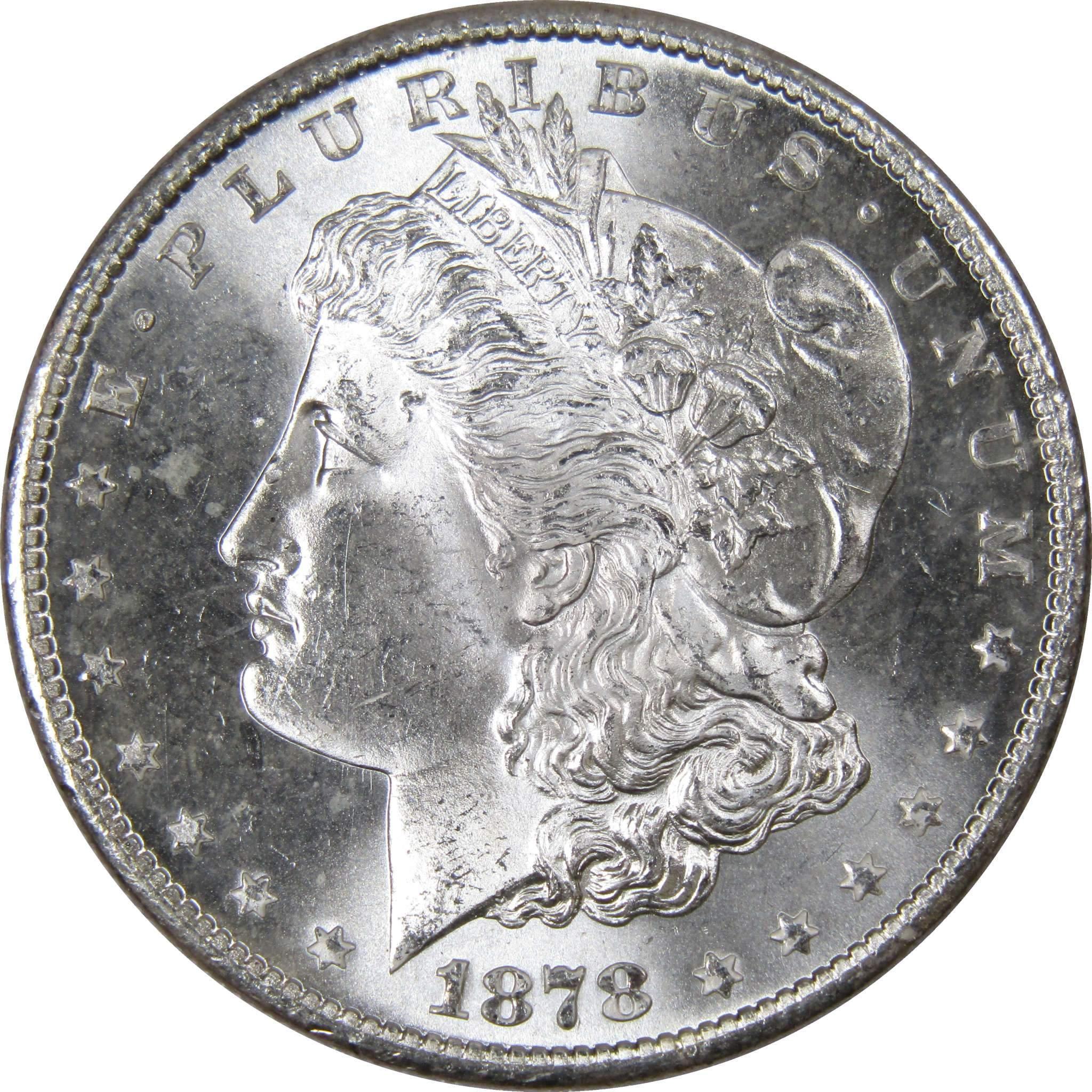 1878 S Morgan Dollar BU Choice Uncirculated Mint State 90% Silver $1 US Coin - Morgan coin - Morgan silver dollar - Morgan silver dollar for sale - Profile Coins &amp; Collectibles