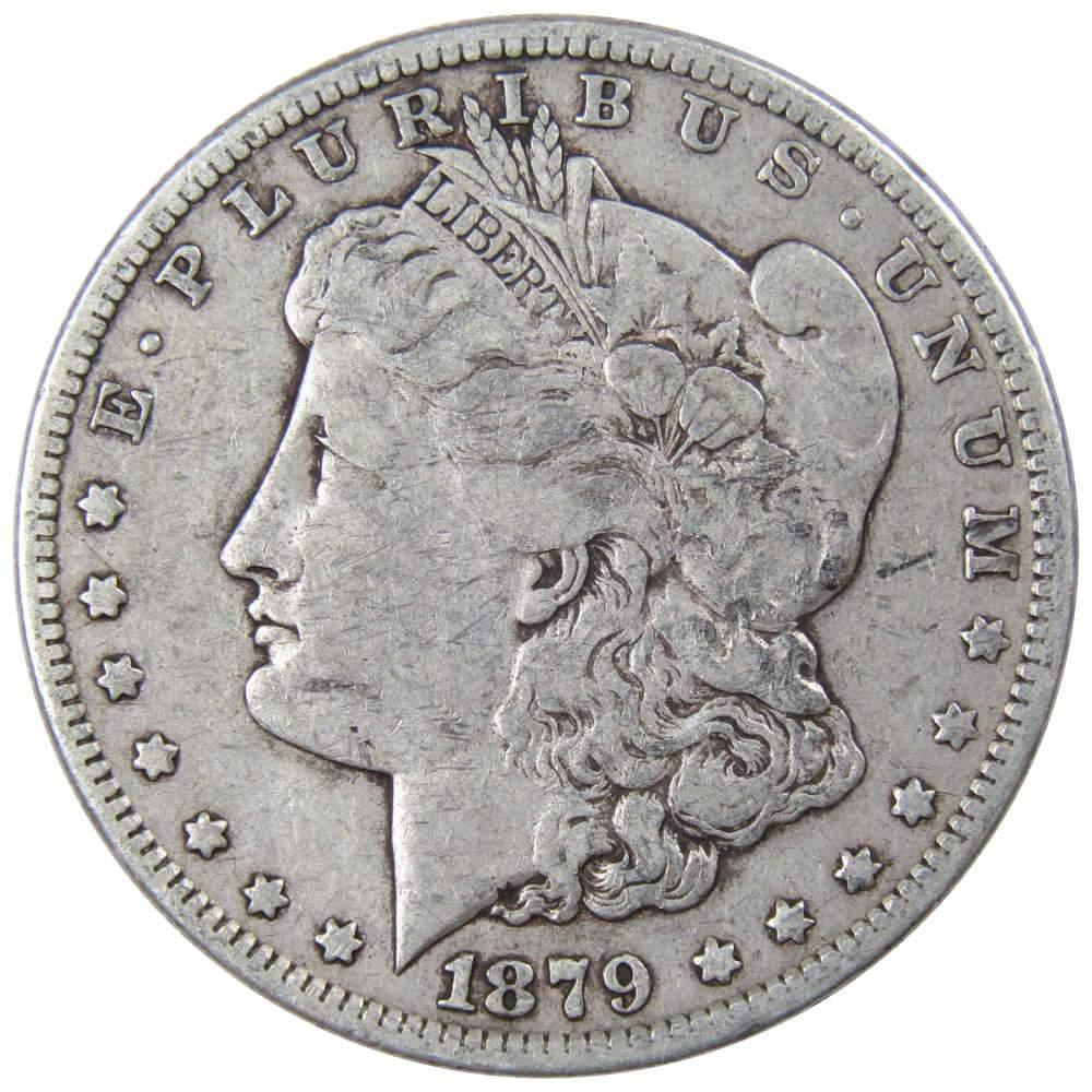 1879 S Morgan Dollar F Fine 90% Silver $1 US Coin Collectible - Morgan coin - Morgan silver dollar - Morgan silver dollar for sale - Profile Coins &amp; Collectibles