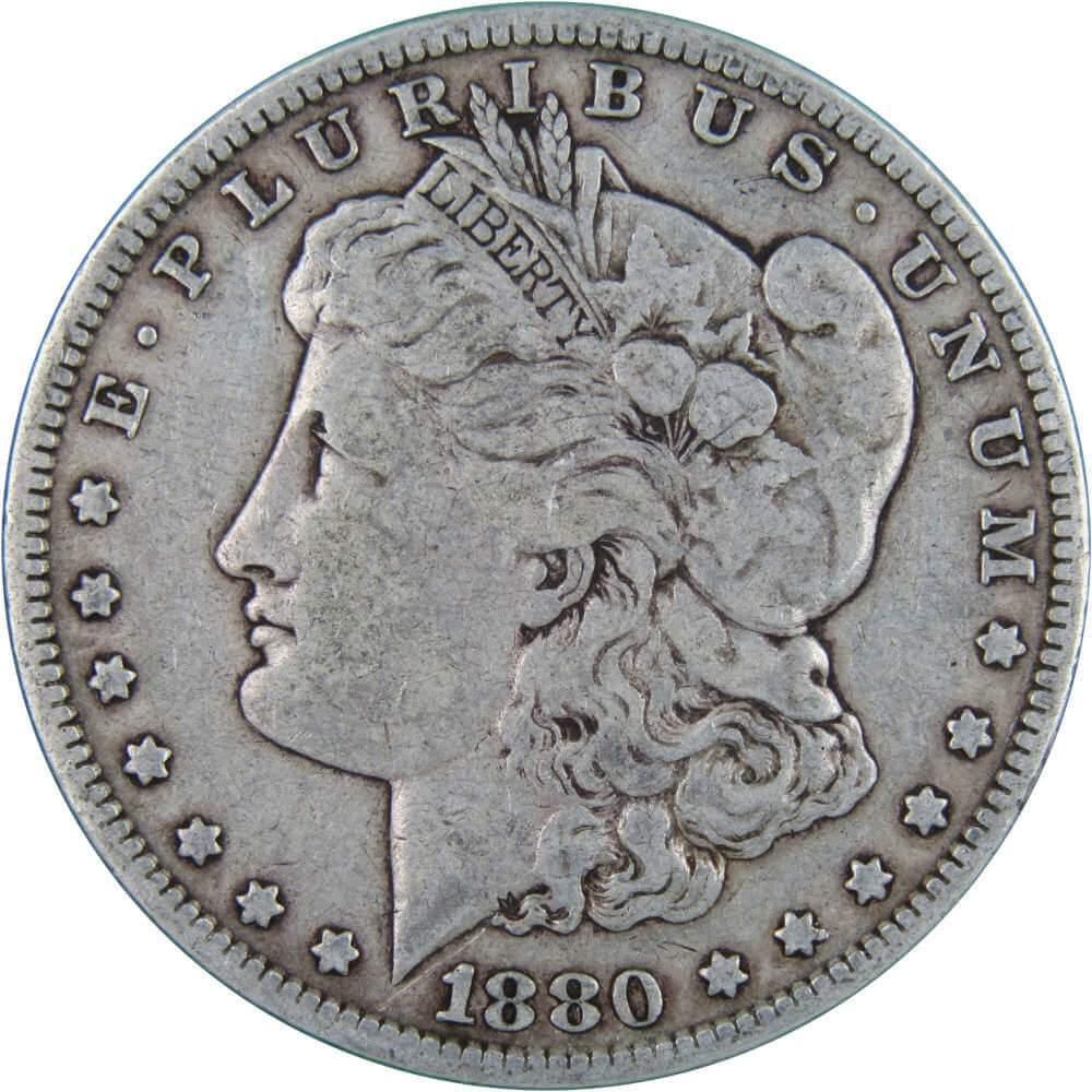 1880 Morgan Dollar F Fine 90% Silver $1 US Coin Collectible - Morgan coin - Morgan silver dollar - Morgan silver dollar for sale - Profile Coins &amp; Collectibles