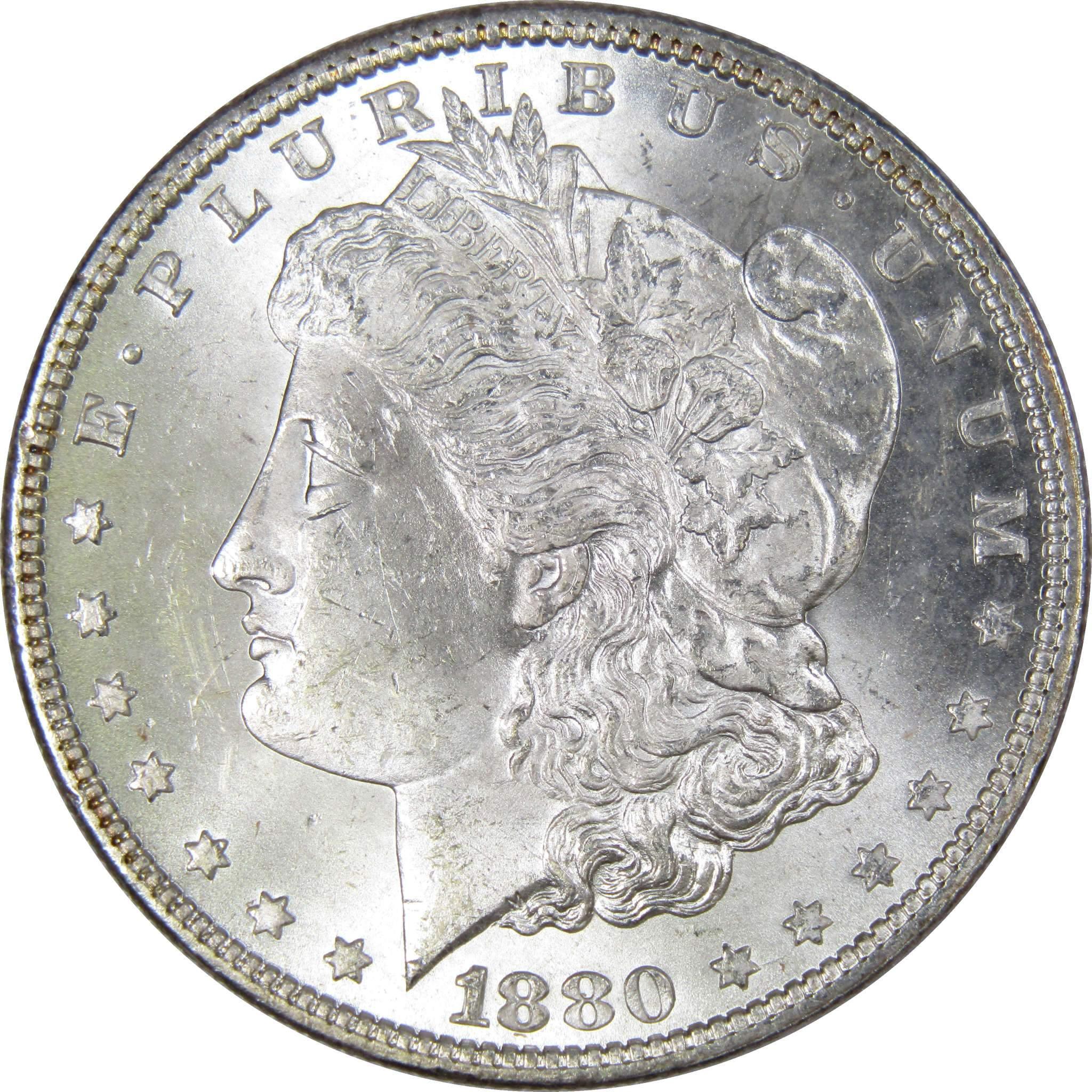 1880 Morgan Dollar BU Uncirculated Mint State 90% Silver $1 US Coin Collectible - Morgan coin - Morgan silver dollar - Morgan silver dollar for sale - Profile Coins &amp; Collectibles