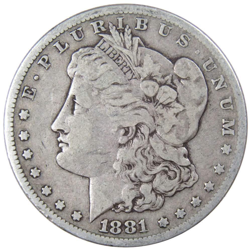 1881 S Morgan Dollar F Fine 90% Silver $1 US Coin Collectible - Morgan coin - Morgan silver dollar - Morgan silver dollar for sale - Profile Coins &amp; Collectibles