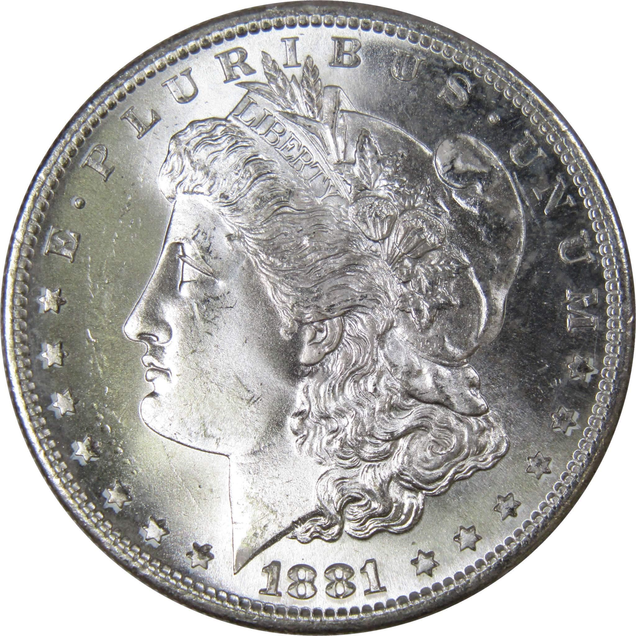 1881 S Morgan Dollar BU Uncirculated Mint State 90% Silver $1 US Coin - Morgan coin - Morgan silver dollar - Morgan silver dollar for sale - Profile Coins &amp; Collectibles