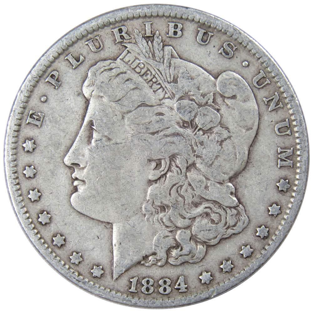 1884 Morgan Dollar F Fine 90% Silver $1 US Coin Collectible - Morgan coin - Morgan silver dollar - Morgan silver dollar for sale - Profile Coins &amp; Collectibles